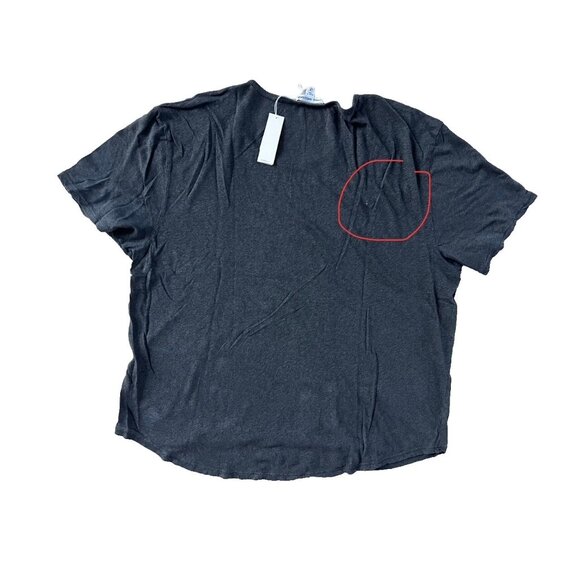 James Perse WHC3545 Relaxed Linen Jersey Tee (CRP) Black ( 3 ) - Picture 3 of 3